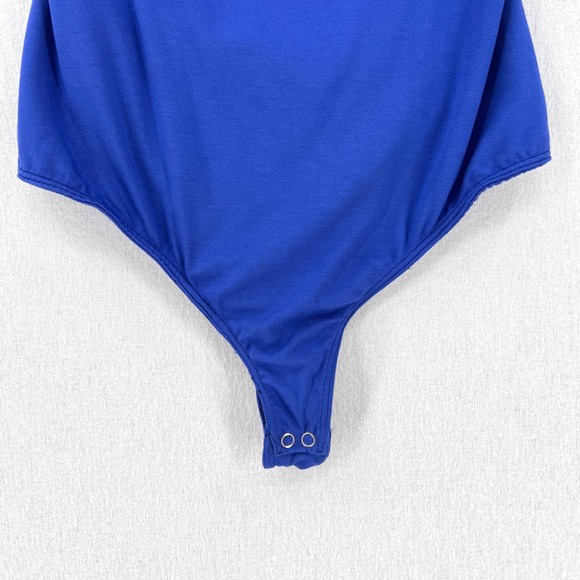 ENZA COSTA Bodysuit Womens Medium Blue Twist Open Back Tank Cami Tank Top NEW - Picture 7 of 14